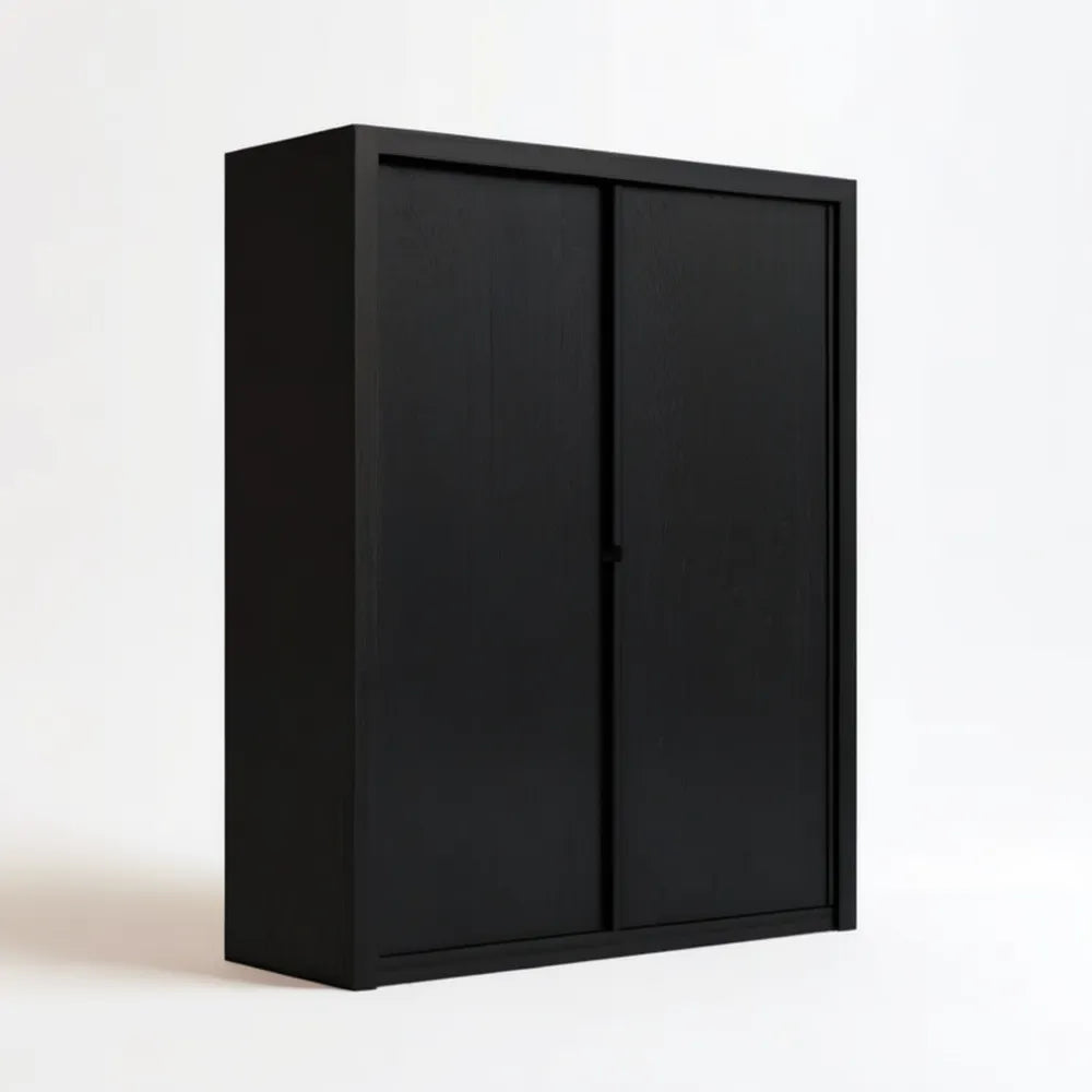 Czarna szafa przesuwna 120 × 60 × 200 cm