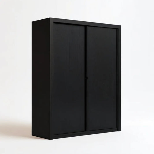 Czarna szafa przesuwna 120 × 60 × 200 cm